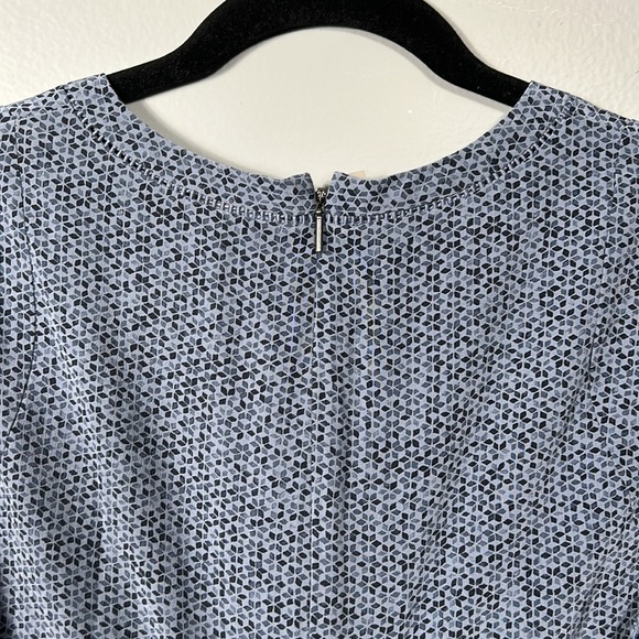 Rebecca Taylor Blue Silk V-neck Relaxed Fit Midi Dress size 6 - Picture 10 of 15